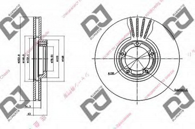 DJ PARTS bd1474 -  Тормозной диск